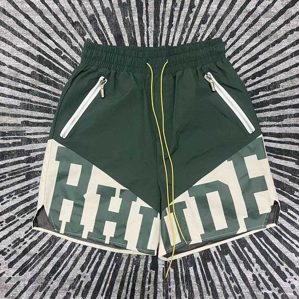 n0s7 men's and women's high street shorts north american fashion brand rhude college style three-dimensional cutting splicing five, White;black
n0s7 men's and women's high street shorts north american fashion brand rhude college style three-dimensional cutting splicing five, White;black