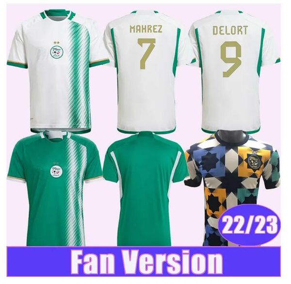 22 23 algeria algerie mens soccer jerseys slimani mahrez feghouli bennacer atal home away football shirts short sleeve uniforms, Black;yellow
22 23 algeria algerie mens soccer jerseys slimani mahrez feghouli bennacer atal home away football shirts short sleeve uniforms, Black;yellow