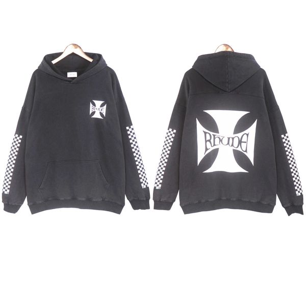 ovh3 men's and women's high street hoodies sweatshirt fashion brand rhude checkerboard washed old loose os hoodie sweater coat lin, Black
ovh3 men's and women's high street hoodies sweatshirt fashion brand rhude checkerboard washed old loose os hoodie sweater coat lin, Black