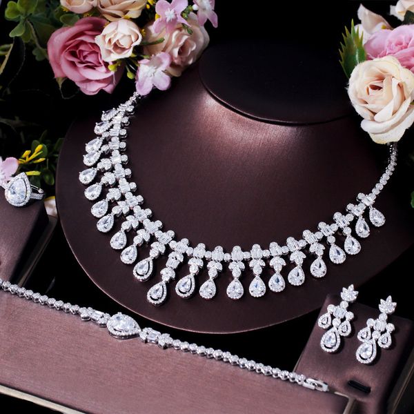 wedding jewelry sets cwwzircons 4 pcs luxury shiny tassel water drop big cubic zircon party necklace for brides accessories t598 230313, Slivery;golden
wedding jewelry sets cwwzircons 4 pcs luxury shiny tassel water drop big cubic zircon party necklace for brides accessories t598 230313, Slivery;golden