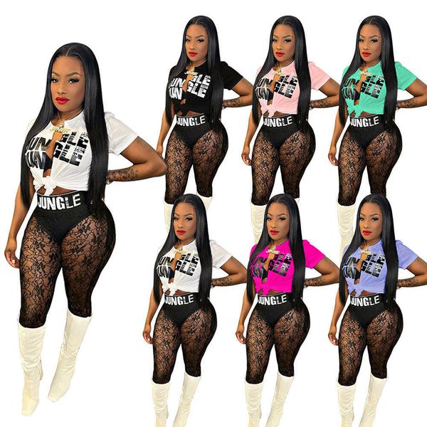 women tracksuits summer leisure 2023 women's irregular split letter printed t-shirt lace perspective pants two-piece set sport suits, Gray
women tracksuits summer leisure 2023 women's irregular split letter printed t-shirt lace perspective pants two-piece set sport suits, Gray