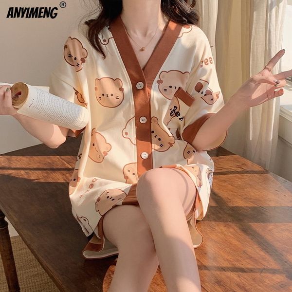 women's sleepwear korean pajamas set for women summer loungewear sleepwear girls sweet lapel pyjama kawaii bear printed pijamas japanes, Black;red
women's sleepwear korean pajamas set for women summer loungewear sleepwear girls sweet lapel pyjama kawaii bear printed pijamas japanes, Black;red