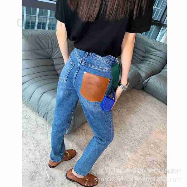 designer the correct version of lj 21ss back pocket leather bag hollow-out straight trousers luo jia xian thin casual jeans women ireu, Blue
designer the correct version of lj 21ss back pocket leather bag hollow-out straight trousers luo jia xian thin casual jeans women ireu, Blue