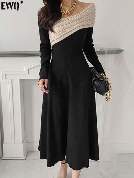 party dresses ewq sweet women long sleeve v-neck dress spring korean irregular knitted stitching a-line dresses 230314, White;black
party dresses ewq sweet women long sleeve v-neck dress spring korean irregular knitted stitching a-line dresses 230314, White;black