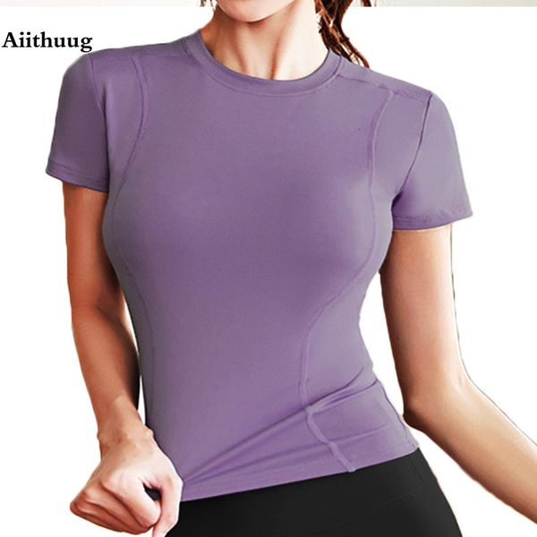 women's t-shirt aiithuug short sleeve yoga shirts running shirt gym workout quick dry soft compress sports t shirt simple elastic crop, White
women's t-shirt aiithuug short sleeve yoga shirts running shirt gym workout quick dry soft compress sports t shirt simple elastic crop, White
