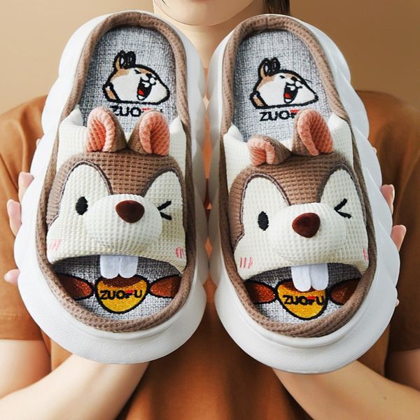 slippers fashion linen slippers women cute squirrel home platform slippers comfort cartoon couple ladies slides 230314, Black
slippers fashion linen slippers women cute squirrel home platform slippers comfort cartoon couple ladies slides 230314, Black