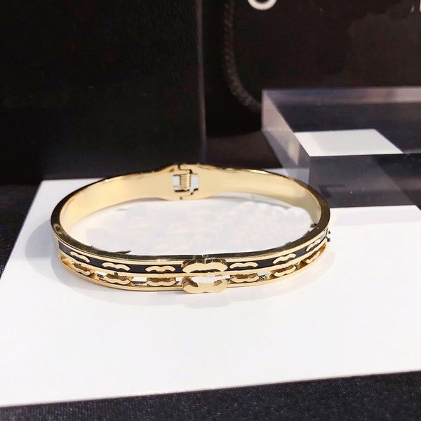 women designer bangle branded bracelets bangle designers letter jewelry 18k gold plated stainless steel bracelet womens wedding gifts, Black
women designer bangle branded bracelets bangle designers letter jewelry 18k gold plated stainless steel bracelet womens wedding gifts, Black