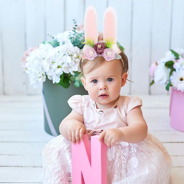 16068 infant baby headband elastic bunny ear artificial flower headbands baby flower crown pgraphy props hair band hair accessory, Slivery;white
16068 infant baby headband elastic bunny ear artificial flower headbands baby flower crown pgraphy props hair band hair accessory, Slivery;white