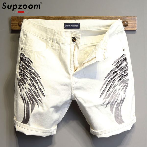 men's shorts supzoom arrival fashion casual angel wings embroidery slim fitting denim cotton summer thin boardshorts regular men 230314, White;black
men's shorts supzoom arrival fashion casual angel wings embroidery slim fitting denim cotton summer thin boardshorts regular men 230314, White;black
