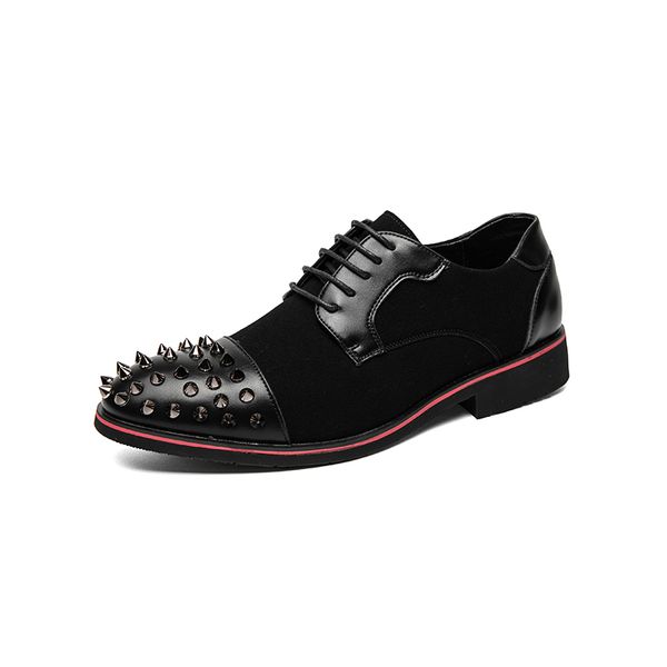 men's leather shoes fashion rivet original handmade punk style men flats luxury designer shoes men dress black pointed mocassin, Black;white
men's leather shoes fashion rivet original handmade punk style men flats luxury designer shoes men dress black pointed mocassin, Black;white