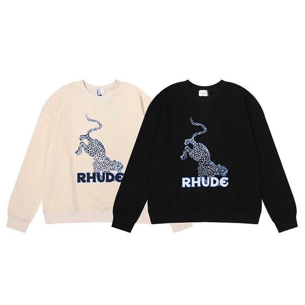 tsqt men's and women's high street hoodies sweatshirt fashion brand rhude leopard print gram heavy terry loose casual round neck s, Black
tsqt men's and women's high street hoodies sweatshirt fashion brand rhude leopard print gram heavy terry loose casual round neck s, Black