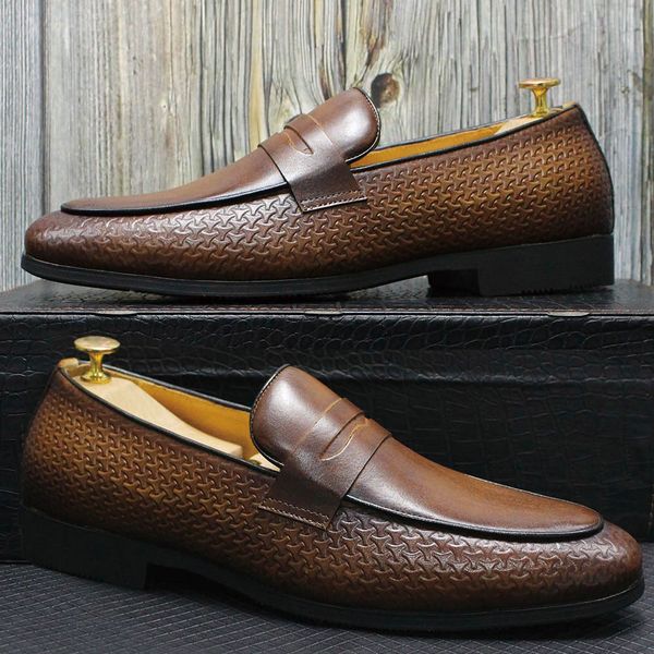men's penny loafer genuine cow leather slip on business office dress shoes for men luxury classic wedding party casual footwear, Black;white
men's penny loafer genuine cow leather slip on business office dress shoes for men luxury classic wedding party casual footwear, Black;white