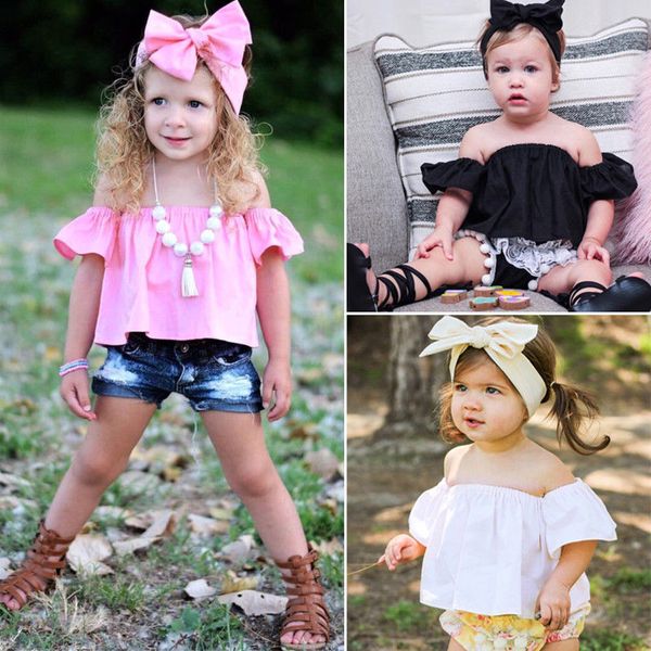 fashion casual newborn infant baby girls short petal sleeve off shoulder pullover solid shirt 3 style outfit summer 0-24m, Blue
fashion casual newborn infant baby girls short petal sleeve off shoulder pullover solid shirt 3 style outfit summer 0-24m, Blue