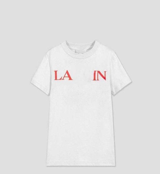ss23 designer lanvins t shirt fashion brand t-shirt women's spring and summer printed cotton men's short sleeve couple half loose, White;black 
ss23 designer lanvins t shirt fashion brand t-shirt women's spring and summer printed cotton men's short sleeve couple half loose, White;black