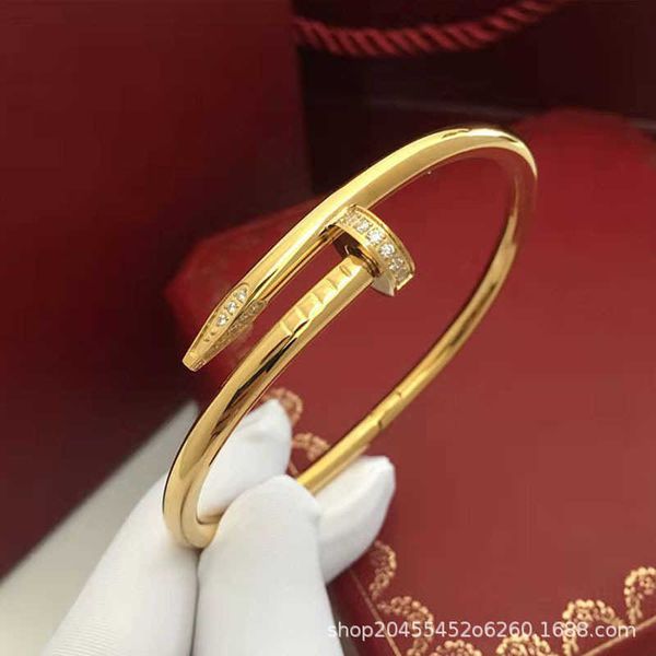 designer selling card home nail bracelet simple personality stainless steel open couple titanium jewelry girl, Black
designer selling card home nail bracelet simple personality stainless steel open couple titanium jewelry girl, Black