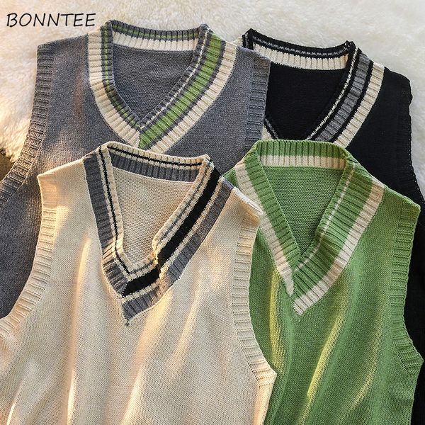 men s vests men sweater vest patchwork sleeveless knitted couple casual preppy v neck loose jumper autumn fashion oversize homme 230313, Black;white
men s vests men sweater vest patchwork sleeveless knitted couple casual preppy v neck loose jumper autumn fashion oversize homme 230313, Black;white