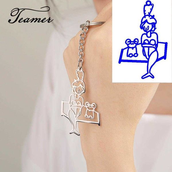 keychains teamer customized picture brand keychain stainless steel ldren's ding key chain personalized p custom keyring l230314, Silver
keychains teamer customized picture brand keychain stainless steel ldren's ding key chain personalized p custom keyring l230314, Silver