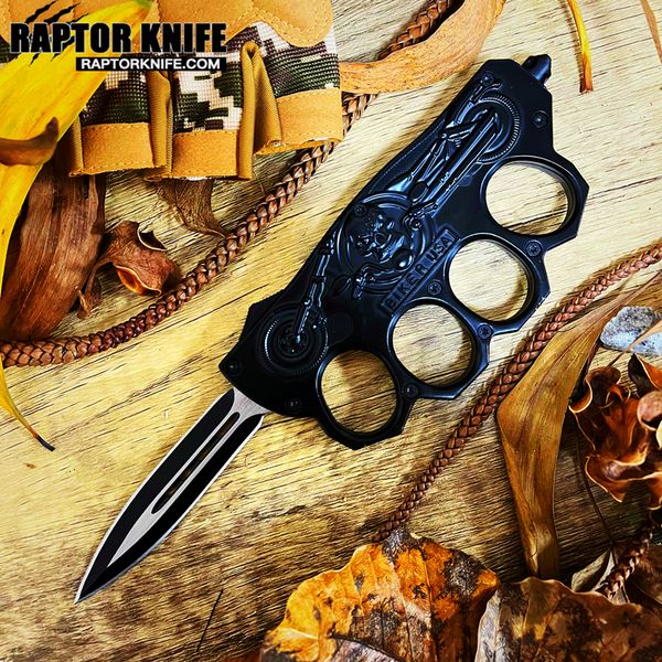 9" fashion accessories knife trench tactical knuckle double edged blade otf knife, Silver
9" fashion accessories knife trench tactical knuckle double edged blade otf knife, Silver