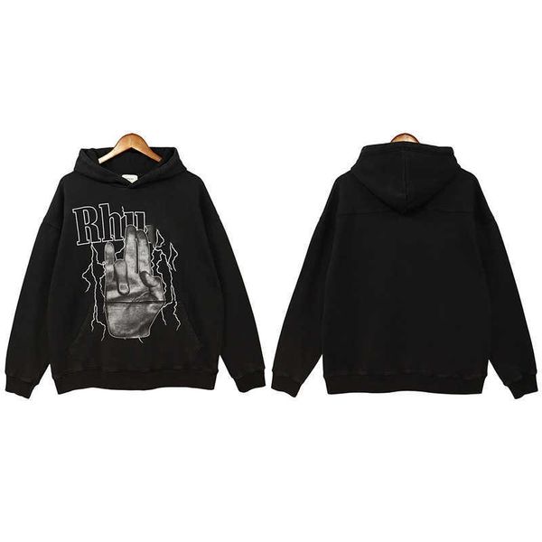 tjcj men's and women's high street hoodies sweatshirt fashion brand rhude dark wind finger lightning autumn winter hooded loose wa, Black
tjcj men's and women's high street hoodies sweatshirt fashion brand rhude dark wind finger lightning autumn winter hooded loose wa, Black