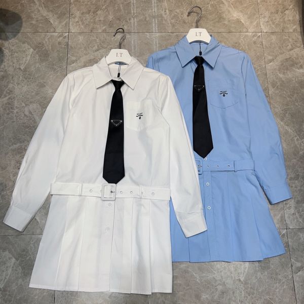 designers gilrs shirt dresses preppy pleated skirts triangle letter tie embroidered pocket fashionable sister clothes sml, Black;gray
designers gilrs shirt dresses preppy pleated skirts triangle letter tie embroidered pocket fashionable sister clothes sml, Black;gray