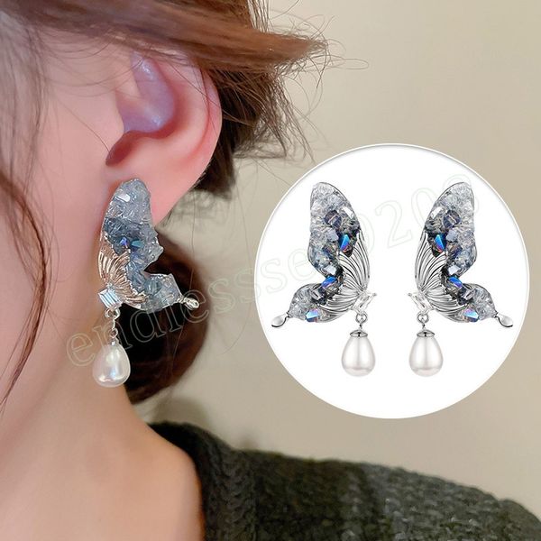 butterfly pearl dangle earrings for women geometric asymmetry butterfly wings crystal earring statement ear jewelry accessories, Silver
butterfly pearl dangle earrings for women geometric asymmetry butterfly wings crystal earring statement ear jewelry accessories, Silver