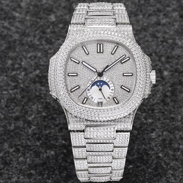 swarovski diamonds watch men iced out watches automatic self-winding eta movement luxury watch sapphire glass 904l stainless steel wristwatc, Slivery;brown
swarovski diamonds watch men iced out watches automatic self-winding eta movement luxury watch sapphire glass 904l stainless steel wristwatc, Slivery;brown