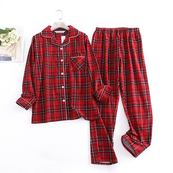 women's sleepwear cotton flannel women's long pants pajamas sets for sleepwear plaid design loose autumn and winter long sleeve tr, Black;red
women's sleepwear cotton flannel women's long pants pajamas sets for sleepwear plaid design loose autumn and winter long sleeve tr, Black;red