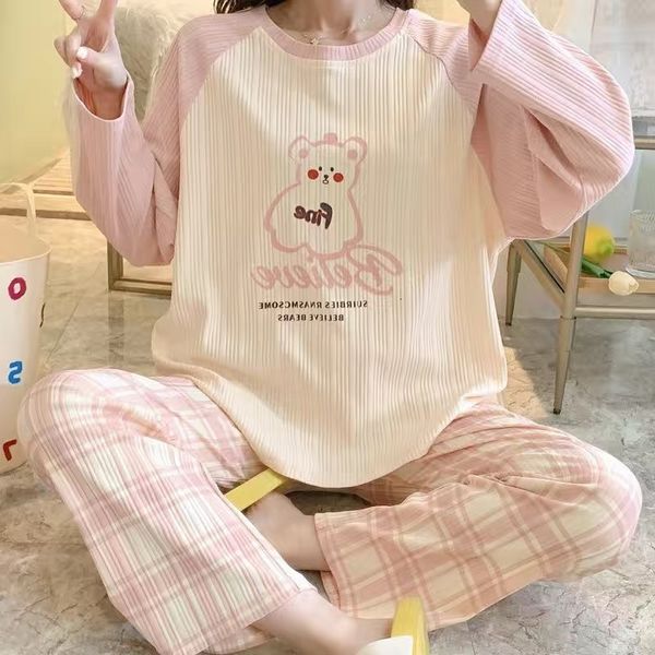 women's sleepwear 100% cotton women pajama set summer sleepwear long cute pijamas girls homewear long pants cartoon printing home cloth, Black;red
women's sleepwear 100% cotton women pajama set summer sleepwear long cute pijamas girls homewear long pants cartoon printing home cloth, Black;red