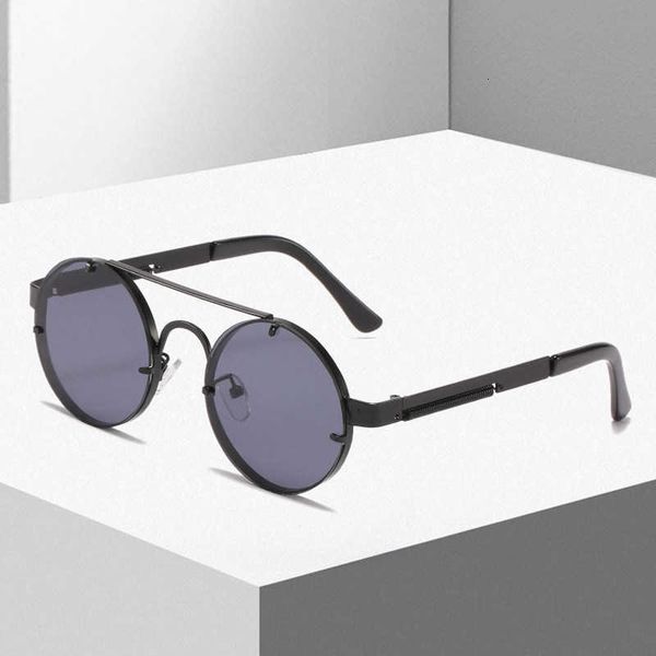 sunglasses punk metal double beam sunglasses men's personalized spring leg women's round frame, White;black
sunglasses punk metal double beam sunglasses men's personalized spring leg women's round frame, White;black