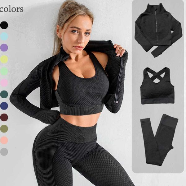 women's tracksuits 2/3pcs seamless tracksuits women yoga set workout sportswear gym clothing fitness long sleeve crop high waist leggin, Gray
women's tracksuits 2/3pcs seamless tracksuits women yoga set workout sportswear gym clothing fitness long sleeve crop high waist leggin, Gray