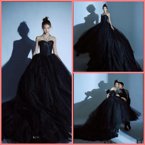 2023 gothic black satin tulle ball gown prom dresses strapless sweetheart princess ruched simple party dress sweet 15 muslim vintage quincea
2023 gothic black satin tulle ball gown prom dresses strapless sweetheart princess ruched simple party dress sweet 15 muslim vintage quincea