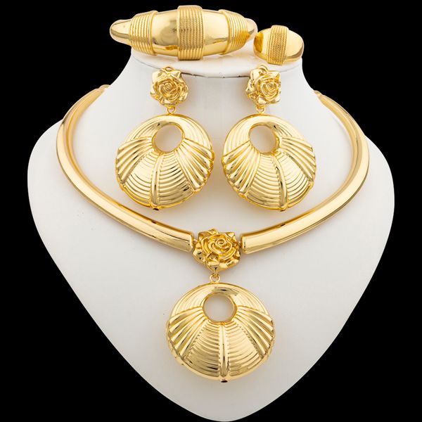 wedding jewelry sets african 18k gold plated jewelry set for women hoop earrings and pendant set italian gold color weddings bangle ring jew, Slivery;golden
wedding jewelry sets african 18k gold plated jewelry set for women hoop earrings and pendant set italian gold color weddings bangle ring jew, Slivery;golden