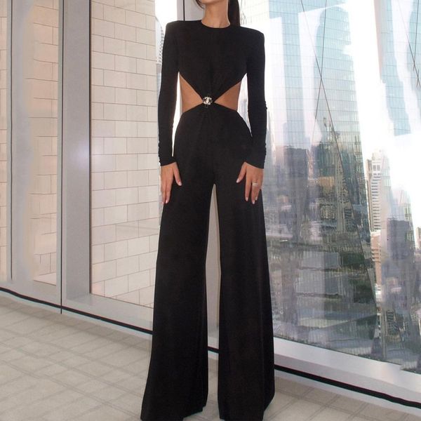 women's jumpsuits rompers liyong women jumpsuit round neck long sleeves solid color backless cutout waist loose wide legs romper high s, Black;white
women's jumpsuits rompers liyong women jumpsuit round neck long sleeves solid color backless cutout waist loose wide legs romper high s, Black;white
