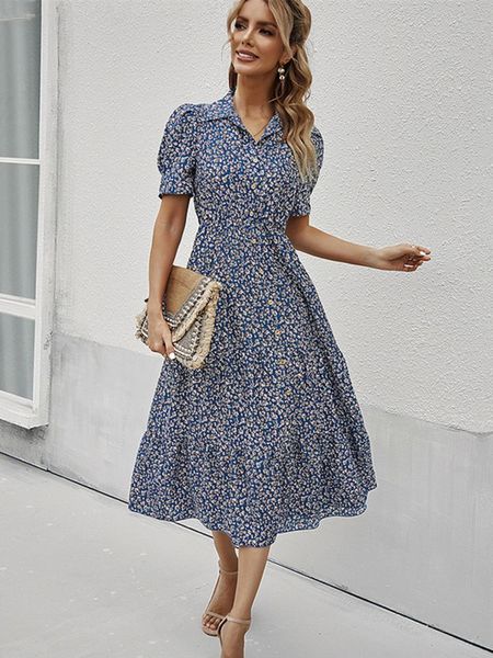 party dresses ladies vintage floral print summer dress women casual slim ruffles party beach midi shirt dress women sundress vestidos female, White;black
party dresses ladies vintage floral print summer dress women casual slim ruffles party beach midi shirt dress women sundress vestidos female, White;black
