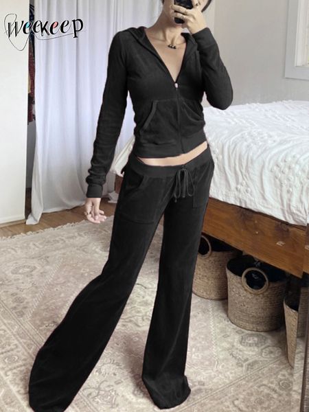 women s pants s weekeep winter two piece set outfits zip up hoodies and low rise flared cargo sweatsuits velvet tracksuit y2k 230314, Black;white
women s pants s weekeep winter two piece set outfits zip up hoodies and low rise flared cargo sweatsuits velvet tracksuit y2k 230314, Black;white