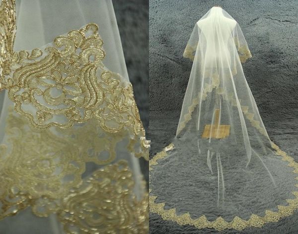 gold edges veil 1 tier cathedral veil alencon lace veil ivory bridal veil custom 3 metersl wedding accessories no comb 2678457, Black
gold edges veil 1 tier cathedral veil alencon lace veil ivory bridal veil custom 3 metersl wedding accessories no comb 2678457, Black