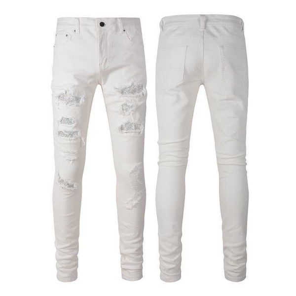 jeans mens am1r1 trousers pants mirri ripped fashion designer brand color diamond hip hop high street leisure cool niche ins celebrity 90cx, Blue
jeans mens am1r1 trousers pants mirri ripped fashion designer brand color diamond hip hop high street leisure cool niche ins celebrity 90cx, Blue