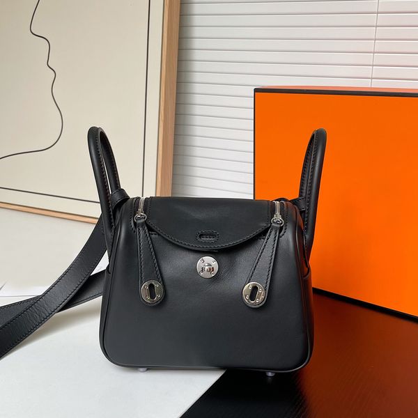 7a bags designer totes gold and sliver logo swift leather handbags 19.5cm cowhide women purse