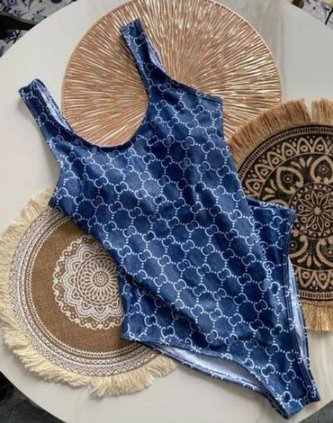 

Classics Print Letter Swimwear Designer One Piece Swimsuits Fashion Monokini Coffee Blue Sexy Bikini Set Women Beachwear Push Up Bathing Suits with Tags in, Yh 40 one piece coffee