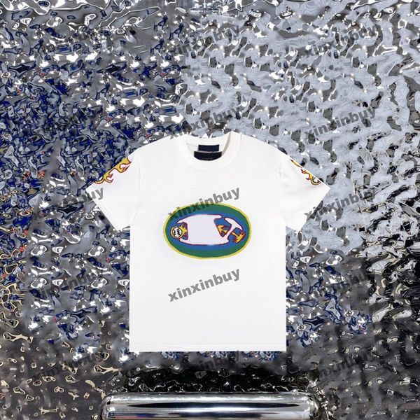 xinxinbuy men designer tee t shirt 23ss knitted baseball flame letter embroidery jacquard short sleeve cotton women black white blue 303215, Black;brown
xinxinbuy men designer tee t shirt 23ss knitted baseball flame letter embroidery jacquard short sleeve cotton women black white blue 303215, Black;brown