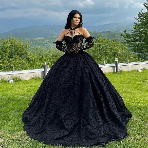 2023 vintage black lace prom dresses corset beading high neck ball gown evening gowns sweetheart neckline long special occasion dress for wo
2023 vintage black lace prom dresses corset beading high neck ball gown evening gowns sweetheart neckline long special occasion dress for wo