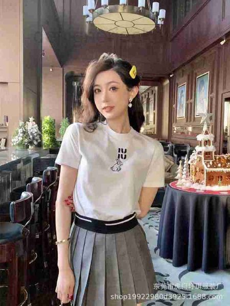 women's t-shirt designer 23 summer new short-sleeved t-shirt for women in the year of rabbit limited embroidery bunny pattern round nec, White
women's t-shirt designer 23 summer new short-sleeved t-shirt for women in the year of rabbit limited embroidery bunny pattern round nec, White