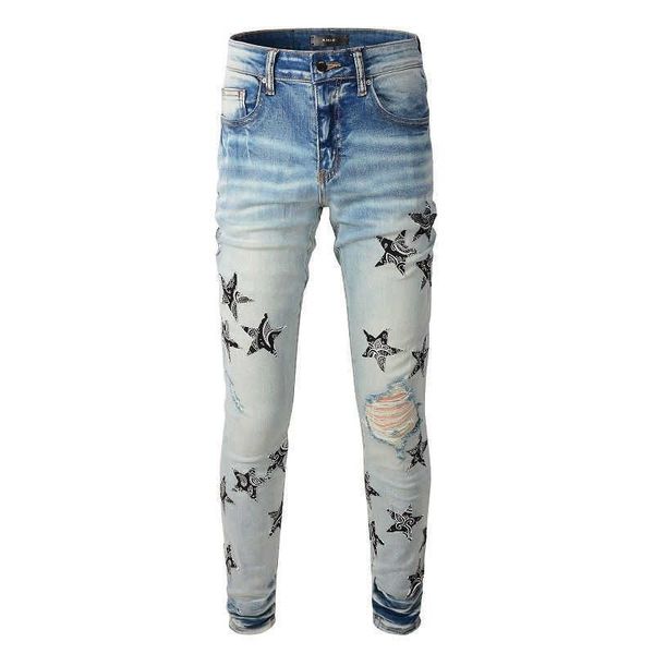 jeans mens am1r1 trousers pants mirri ripped fashion designer brand high street slim fit blue cashew flower star patch casual men's den
jeans mens am1r1 trousers pants mirri ripped fashion designer brand high street slim fit blue cashew flower star patch casual men's den