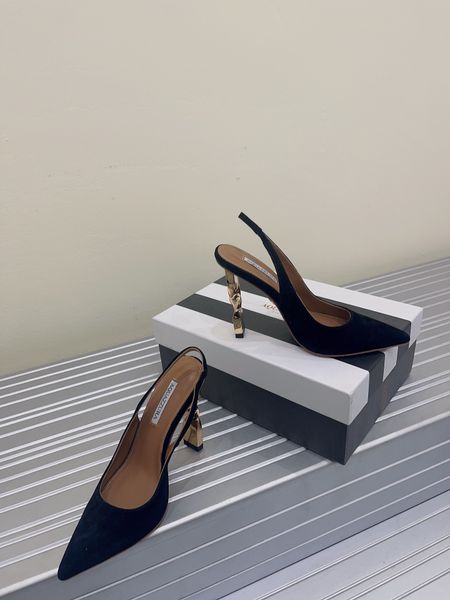 aquazzura perfect shoes pumps twist sling 105 pumps high heel party shoes genuine leather, Black
aquazzura perfect shoes pumps twist sling 105 pumps high heel party shoes genuine leather, Black