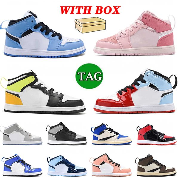 jumpman 1 1s kids children basketball shoes designer university blue digital pink university gold fearless ts fragment bred patent unc toddl, Black
jumpman 1 1s kids children basketball shoes designer university blue digital pink university gold fearless ts fragment bred patent unc toddl, Black