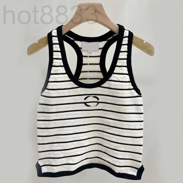 women's knits & tees designer 23 summer new knitted stripe tank black white contrast spicy girls' t-shirt q1av
women's knits & tees designer 23 summer new knitted stripe tank black white contrast spicy girls' t-shirt q1av