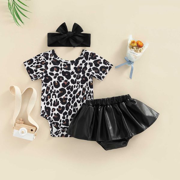 clothing sets 2022 fashion baby girls 3pcs summer clothes suit short sleeve leopard printed romper plain leather skirt pants headband p23031, White
clothing sets 2022 fashion baby girls 3pcs summer clothes suit short sleeve leopard printed romper plain leather skirt pants headband p23031, White