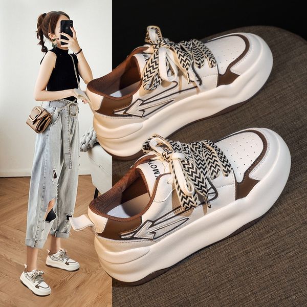 women vulcanized shoes autumn winter sports loafers 2023 comfortable walking sneakers ladies thick soled lace-up casual shoes, Black
women vulcanized shoes autumn winter sports loafers 2023 comfortable walking sneakers ladies thick soled lace-up casual shoes, Black