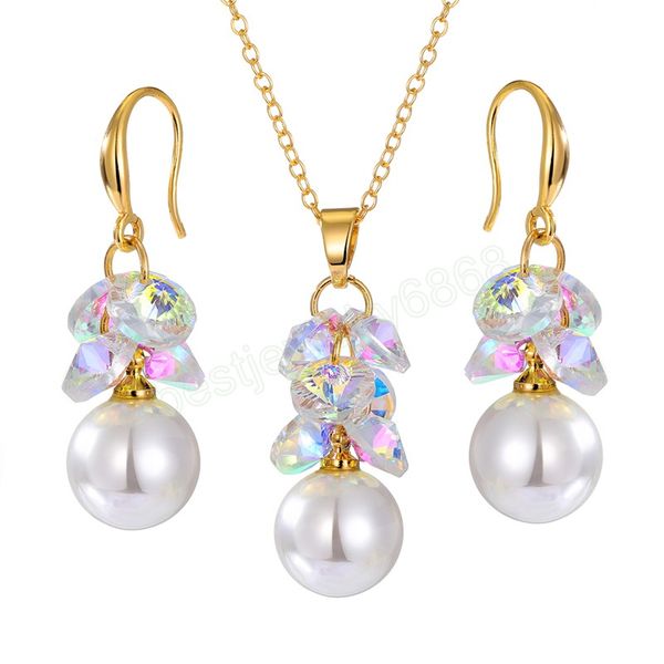 vintage pearl earrings gold color chain pendant necklace for women fashion jewelry set party wedding accessories gifts, Silver
vintage pearl earrings gold color chain pendant necklace for women fashion jewelry set party wedding accessories gifts, Silver