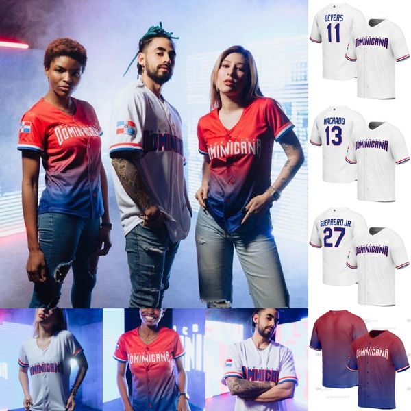 

dominican republic baseball 2023 wbc jerseys 52 bryan abreu 20 sandy alcantara 56 ronel blanco 21 francisco mejia 35 gary sanchez 27 adames, Blue;black